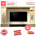 ⚡ TV Cabinet 8 Feet⚡Free Installation ⚡Trendy TV Cabinet Designs⚡ Plug ⚡ LED⚡Glass Shelf - Image 3