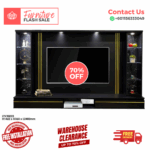 ⚡ TV Cabinet 8 Feet⚡Free Installation ⚡Modern Tv Cabinet ⚡Trendy TV Cabinet Designs⚡ Plug ⚡ LED⚡Glass Shelf ⚡ TV Rack - Image 3