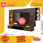 TV Cabinet 9 Feet/ Free Installation/ Modern Tv Cabinet/ Trendy TV Cabinet Designs/ Plug/ LED/ Glass Shelf/TV Rack