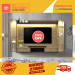 ⚡ TV Cabinet 8 Feet⚡Free Installation ⚡Trendy TV Cabinet Designs⚡ Plug ⚡ LED⚡Glass Shelf