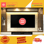 TV Cabinet 8 Feet/ Free Installation/ Modern Tv Cabinet/ Trendy TV Cabinet Designs/ Plug/ LED/ Glass Shelf/TV Rack - Image 4