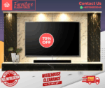 TV Cabinet 8 Feet/ Free Installation/ Modern Tv Cabinet/ Trendy TV Cabinet Designs/ Plug/ LED/ Glass Shelf/TV Rack - Image 3