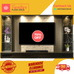 TV Cabinet 8 Feet/ Free Installation/ Modern Tv Cabinet/ Trendy TV Cabinet Designs/ Plug/ LED/ Glass Shelf/TV Rack