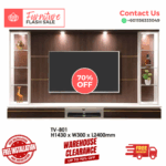 TV Cabinet 8 Feet/ Free Installation/ Modern Tv Cabinet/ Trendy TV Cabinet Designs/ Plug/ LED/ Glass Shelf/TV Rack - Image 4