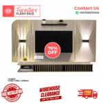 TV Cabinet 8 Feet/ Free Installation/ Modern Tv Cabinet/ Trendy TV Cabinet Designs/ Plug/ LED/ Glass Shelf/ TV Rack - Image 2