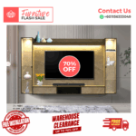 ⚡ TV Cabinet 8 Feet⚡Free Installation ⚡Trendy TV Cabinet Designs⚡ Plug ⚡ LED⚡Glass Shelf - Image 3