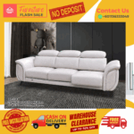 ( 3 SEATER SOFA- PULL OUT ) HEADREST ADJUSTABLE SOFA/ Free Installation/ Sofa Set/ Sofas/ Office Sofa/ Living Room Sofa/ Bed Room Sofa/ Couch