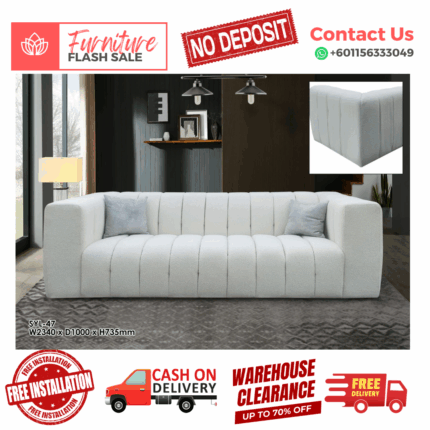 ( 3 SEATER SOFA ) ELEGANT SPECIAL DESIGN SOFA/ Free Installation/ Sofa Set/ Sofas/ Office Sofa/ Living Room Sofa/ Bed Room Sofa/ Couch