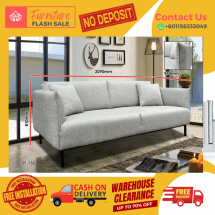 ( 3 SEATER SOFA ) ELEGANT SPECIAL DESIGN SOFA/ Free Installation/ Sofa Set/ Sofas/ Office Sofa/ Living Room Sofa/ Bed Room Sofa/ Couch