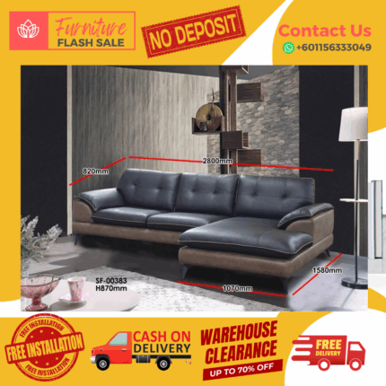 ( 2+L SEATER SOFA ) ELEGANT SPECIAL DESIGN SOFA/ Free Installation/ Sofa Set/ Sofas/ Office Sofa/ Living Room Sofa/ Bed Room Sofa/ Couch