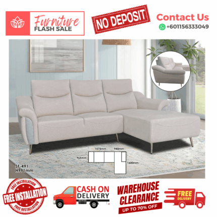 ( 2+L SEATER SOFA ) ELEGANT SPECIAL DESIGN SOFA/ Free Installation/ Sofa Set/ Sofas/ Office Sofa/ Living Room Sofa/ Bed Room Sofa/ Couch