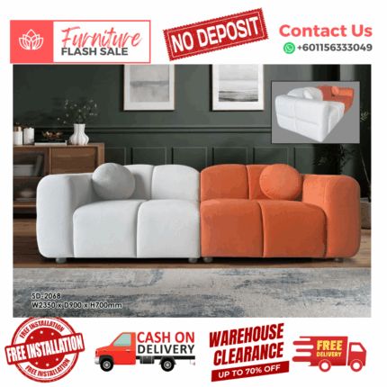 ( 3 SEATER SOFA ) ELEGANT SPECIAL DESIGN SOFA/ Free Installation/ Sofa Set/ Sofas/ Office Sofa/ Living Room Sofa/ Bed Room Sofa/ Couch