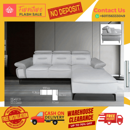 ( 2+L SEATER SOFA ) HEADREST ADJUSTABLE SOFA/ Free Installation/ Sofa Set/ Sofas/ Office Sofa/ Living Room Sofa/ Bed Room Sofa/ Couch