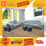 ( 2+3 SEATER SOFA ) HEADREST ADJUSTABLE SOFA/ Free Installation/ Sofa Set/ Sofas/ Office Sofa/ Living Room Sofa/ Bed Room Sofa/ Couch - Image 3