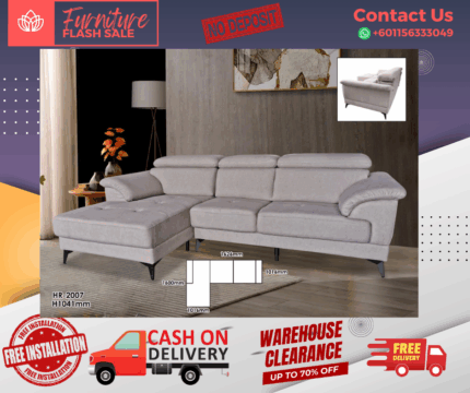 ( 2+L SEATER SOFA ) HEADREST ADJUSTABLE SOFA/ Free Installation/ Sofa Set/ Sofas/ Office Sofa/ Living Room Sofa/ Bed Room Sofa/ Couch