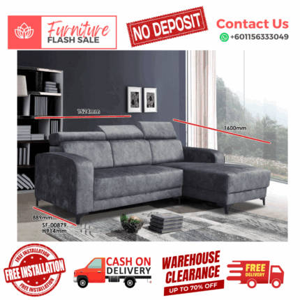 ( 2+L SEATER SOFA ) HEADREST ADJUSTABLE SOFA/ Free Installation/ Sofa Set/ Sofas/ Office Sofa/ Living Room Sofa/ Bed Room Sofa/ Couch