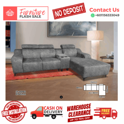 ( 2+L SEATER SOFA ) HEADREST ADJUSTABLE SOFA/ Free Installation/ Sofa Set/ Sofas/ Office Sofa/ Living Room Sofa/ Bed Room Sofa/ Couch