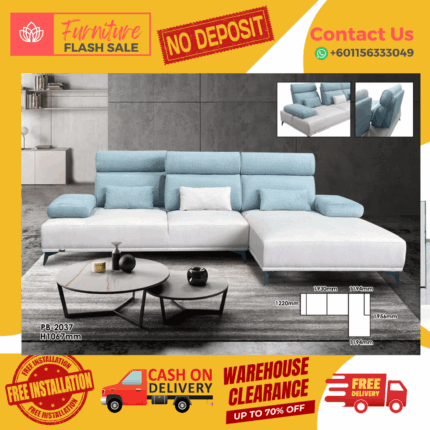 ( 2+L SEATER SOFA ) PUSH BACK SOFA/ Free Installation/ Sofa Set/ Sofas/ Office Sofa/ Living Room Sofa/ Bed Room Sofa/ Couch