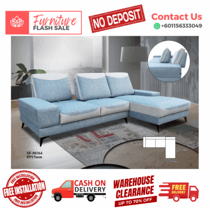 ( 2+L SEATER SOFA ) PUSH BACK SOFA/ Free Installation/ Sofa Set/ Sofas/ Office Sofa/ Living Room Sofa/ Bed Room Sofa/ Couch