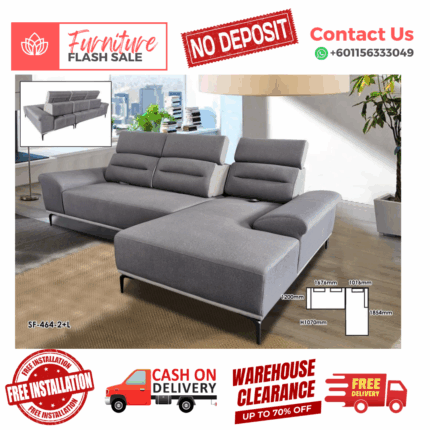 ( 2+L SEATER SOFA ) PUSH BACK SOFA/ Free Installation/ Sofa Set/ Sofas/ Office Sofa/ Living Room Sofa/ Bed Room Sofa/ Couch