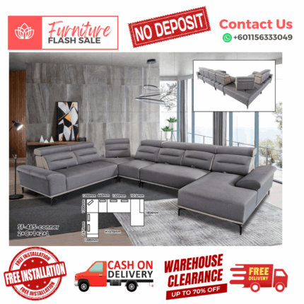 ( 2+C+1+2+L SEATER SOFA ) PUSH BACK SOFA/ Free Installation/ Sofa Set/ Sofas/ Office Sofa/ Living Room Sofa/ Bed Room Sofa/ Couch