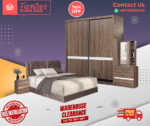 Bedroom Set 4 Pcs/ Bedroom Set/ Bed Frame/ Wardrobe/ Dressing Table/ Side Table/ Free Installation - Image 2
