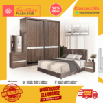 Bedroom Set 4 Pcs/ Bedroom Set/ Bed Frame/ Wardrobe/ Dressing Table/ Side Table/ Free Installation - Image 3