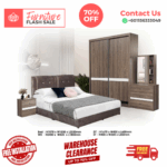 Bedroom Set 4 Pcs/ Bedroom Set/ Bed Frame/ Wardrobe/ Dressing Table/ Side Table/ Free Installation - Image 3