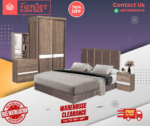 Bedroom Set 4 Pcs/ Bedroom Set/ Bed Frame/ Wardrobe/ Dressing Table/ Side Table/ Free Installation (Copy)
