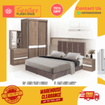 Bedroom Set 4 Pcs/ Bedroom Set/ Bed Frame/ Wardrobe/ Dressing Table/ Side Table/ Free Installation (Copy) - Image 2