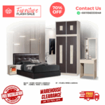 Bedroom Set 4 Pcs/ Bedroom Set/ Bed Frame/ Wardrobe/ Dressing Table/ Side Table/ Free Installation