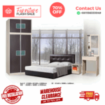 Bedroom Set 3 Pcs/ Bedroom Set/ Bed Frame/ Wardrobe/ Dressing Table/ Side Table/ Free Installation