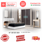 Bedroom Set 3 Pcs/ Bedroom Set/ Bed Frame/ Wardrobe/ Dressing Table/ Side Table/ Free Installation