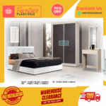 Bedroom Set 3 Pcs/ Bedroom Set/ Bed Frame/ Wardrobe/ Dressing Table/ Side Table/ Free Installation - Image 3