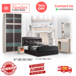 Bedroom Set 3 Pcs/ Bedroom Set/ Bed Frame/ Wardrobe/ Dressing Table/ Side Table/ Free Installation