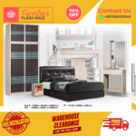 Bedroom Set 3 Pcs/ Bedroom Set/ Bed Frame/ Wardrobe/ Dressing Table/ Side Table/ Free Installation - Image 3