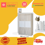 2 Door Wooden Wardrobe/ Multifunctional Wardrobe/ Almari Baju/ Wooden Wardrobe/ Kabinet/ Cabinet/ Almari Pakaian/ Almari Murah/ Almari/ Free Installation - Image 3