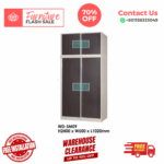 2 Door Wooden Wardrobe/ Multifunctional Wardrobe/ Almari Baju/ Wooden Wardrobe/ Kabinet/ Cabinet/ Almari Pakaian/ Almari Murah/ Almari/ Free Installation - Image 3