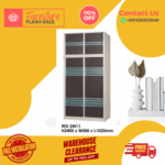 2 Door Wooden Wardrobe/ Multifunctional Wardrobe/ Almari Baju/ Wooden Wardrobe/ Kabinet/ Cabinet/ Almari Pakaian/ Almari Murah/ Almari/ Free Installation - Image 3