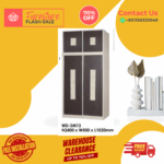 2 Door Wooden Wardrobe/ Multifunctional Wardrobe/ Almari Baju/ Wooden Wardrobe/ Kabinet/ Cabinet/ Almari Pakaian/ Almari Murah/ Almari/ Free Installation - Image 4