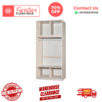 2 Door Wooden Wardrobe/ Multifunctional Wardrobe/ Almari Baju/ Wooden Wardrobe/ Kabinet/ Cabinet/ Almari Pakaian/ Almari Murah/ Almari/ Free Installation - Image 6