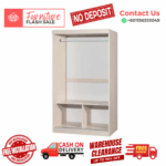 2 Door Wooden Wardrobe/ Multifunctional Wardrobe/ Almari Baju/ Wooden Wardrobe/ Kabinet/ Cabinet/ Almari Pakaian/ Almari Murah/ Almari/ Free Installation - Image 7