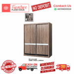 2 Door Wooden Wardrobe/ Multifunctional Wardrobe/ Almari Baju/ Wooden Wardrobe/ Kabinet/ Cabinet/ Almari Pakaian/ Almari Murah/ Almari/ Free Installation