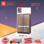 2 Door Wooden Wardrobe/ Multifunctional Wardrobe/ Almari Baju/ Wooden Wardrobe/ Kabinet/ Cabinet/ Almari Pakaian/ Almari Murah/ Almari/ Free Installation - Image 2