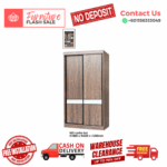 2 Door Wooden Wardrobe/ Multifunctional Wardrobe/ Almari Baju/ Wooden Wardrobe/ Kabinet/ Cabinet/ Almari Pakaian/ Almari Murah/ Almari/ Free Installation - Image 3