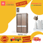 2 Door Wooden Wardrobe/ Multifunctional Wardrobe/ Almari Baju/ Wooden Wardrobe/ Kabinet/ Cabinet/ Almari Pakaian/ Almari Murah/ Almari/ Free Installation
