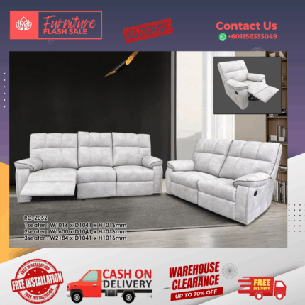 ( 2RR+3RR SEATER SOFA ) RECLINER CHAIR SOFA/ Free Installation/ Sofa Set/ Sofas/ Office Sofa/ Living Room Sofa/ Bed Room Sofa/ Couch (Copy)