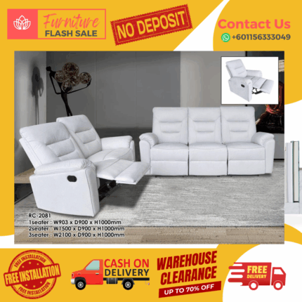 ( 2RR+3RR SOFA ) RECLINER CHAIR SOFA/ Free Installation/ Sofa Set/ Sofas/ Office Sofa/ Living Room Sofa/ Bed Room Sofa/ Couch